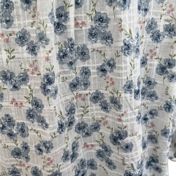 Lauren Jeans Co Ralph Lauren floral top with tiny pleats in front w/ buttons S - Picture 8 of 8